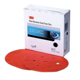 3M 01148 316U Series Red Dust Free Abrasive Disc, 6" Diameter, P40 Grit, Ho