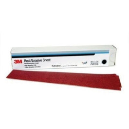 3M 01182 316U Series Red Abrasive Sheet, 2-3/4" Width x 16-1/2" Length, 40
