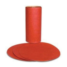 3M 01605 316U Series Red Abrasive Disc, 5" Diameter, P220 Grit, PSA, Roll o