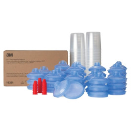 3M 16301 PPS Original Series Lid and Liner Kit, Standard 22 fl oz, 125 Micron Filter, 50 Lids and Liners, 20 Sealing Plugs