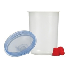 3M 16312 PPS Lid and Liner Kit, 400 ml Midi, 125 Micron, 50 Lids, 50 Liners