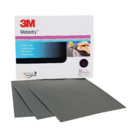 3M 02020 401Q Wetordry Abrasive Sheet, 9" Width x 11" Length, 2000 Grit, Si