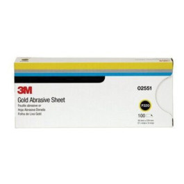 3M 02551 216U Series Gold Abrasive Sheet, 3-2/3" Width x 9" Length, P320A,