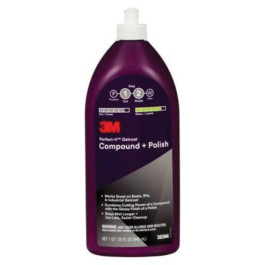 3M 30344 Perfect-It Gelcoat Compound + Polish, 1 Quart Bottle, White Liquid