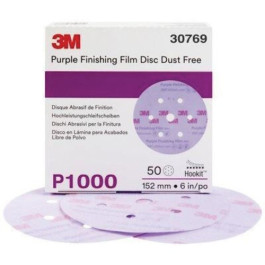 3M 30769 260L Series Abrasive Disc, 6'' Diameter, P1000 Grit, Hook and Loop