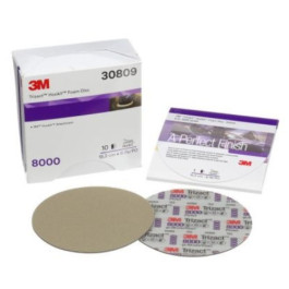 3M 30809 Trizact Hookit Foam Disc, 6'' Diameter, 8000 Grit, Hook and Loop,