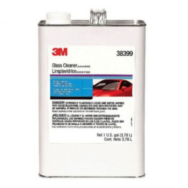 3M 38399 Body Shop Clean-Up Glass Cleaner, Blue, Liquid, 1 Gallon Can
