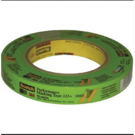 3M 46334 Scotch Performance Green Masking Tape 233+, 18 mm x 55 Meter, Gree