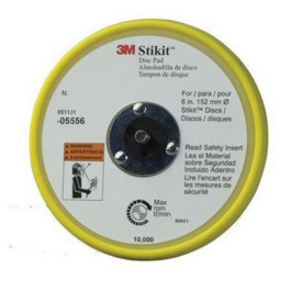 3M 05556 Low Profile Disc Pad, 6'' Diameter, 5/16''-24 TPI Arbor, PSA Attac