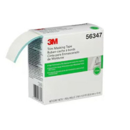 3M 56347 Trim Masking Tape, 50.8mm Width x 10 meter Length, Blue and White