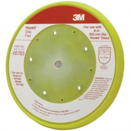3M 05783 Disc Pad, 8" Diameter, 5 Bolt Hole, 1500 rpm, Hook and Loop Attach