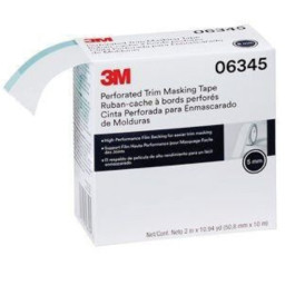 3M 06345 Perforated Trim Masking Tape, 10.94 yard Length x 2'' Width, 0.12m