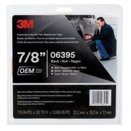 3M 06395 Automotive Acrylic Plus Attachment Tape, 7/8" Width x 10 Yard Leng