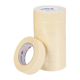3M 06547 Automotive Masking Tape 2308, 36 mm x 55 m, Tan, Crepe Backed, Easy Adhesive, Minimal Residue, Case of 24