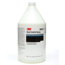 3M 06837 Dust Control Spray, White Liquid, 1 Gallon Bottle