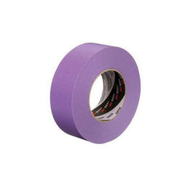 3M 7100086764 Specialty High Temperature Masking Tape 501+, 48mm x 5m, Purple, 300°F Heat Resistant, Clean Removal, 24 Rolls