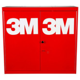 3M 02500 Abrasive Organizer Cabinet, Durable Steel Construction, Adjustable Shelves, 32-5/8 in W x 12-1/8 in D x 30-1/16 in H, 24 ga