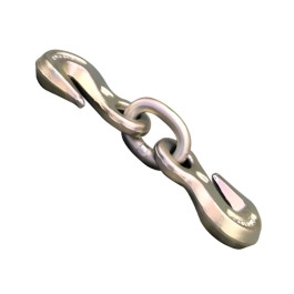 Mo-Clamp 4145 Double Grab Hook Assembly, 3/8 inch Chain, 10 Ton Capacity, 8-1/2 inch Length