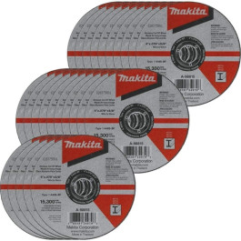 Makita A-98815-25 Cut-Off Wheel, 4 Inch x 0.100 Inch x 5/8 Inch, A46S Grit, For 4 Inch Angle Grinders, 25 Pack