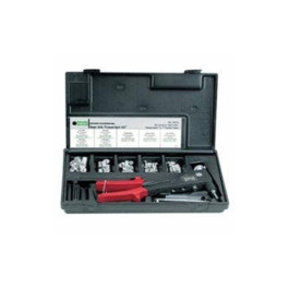 Howmet M39315 Ribbed Rivet Nut Kit, Hand Rivet Nut Tool, Assorted 8-32 to 1/4-20, 50 Inserts
