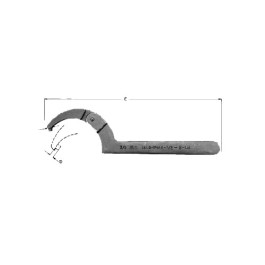 Martin 0472 Fractional SAE Adjustable Pin Spanner, 3/16 Inch Pin Diameter, Alloy Steel