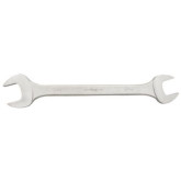 Martin 1027C Forged Alloy Steel 9/16" x 11/16" Opening Offset 15 Degree Angle Double Head Open End Wrench, 7-1/2" Length, Chrome Finish