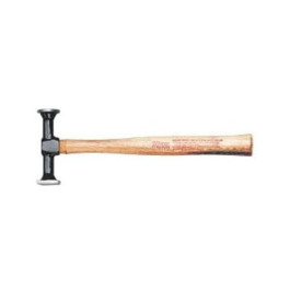 Martin 162G Round Faces Shrinking Hammer, Wooden Handle, Plain Square and Serrated
