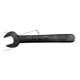 Martin 17A Single Head Open End Engineers Wrench, 3 inch Opening, 15 degree Angled Head
