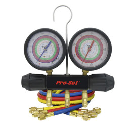 CPS Products MT2H7P5 Piston Series Manifold and Gauge Set, 2 Valve with 7 Foot Hoses for HVAC Refrigerant Service