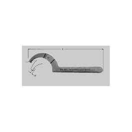 Martin 471 Adjustable Hook Spanner, 3/4 to 2 Inch Capacity, Industrial Black Finish