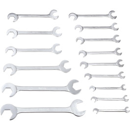 Martin OB15KM Hydraulic Wrench Set, 15-Piece Metric, 10 mm to 30 mm, Chrome Finish, Roll Bag