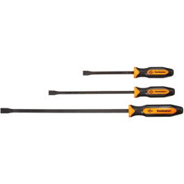 Mayhew Steel 14071OR Dominator Pro Curved Pry Bar Set, Orange Handle, 12 Inch 17 Inch 25 Inch, 3 Piece