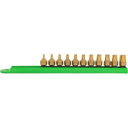 Mayhew 16003 Low Profile Dual Drive Bit Set, 11-Piece, Torx Titanium Coated