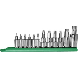 Mayhew 16013 Torx Socket Bit Set, 12-Piece, Chrome Plated