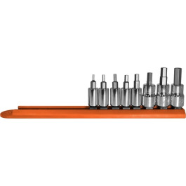 Mayhew 16019 Metric Hex Socket Bit Set, 8-Piece, Polished Chrome