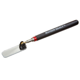 Mayhew 17760 TeleMirror Telescoping Acrylic Mirror, 3/4 inch x 2-1/2 inch, Black