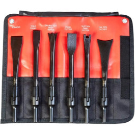 Mayhew 32200 Non-Turning Pneumatic Tool Set, 6-Piece, Black Oxide Finish