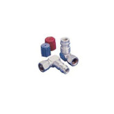 MasterCool 82275-5 HVAC 90º Adapters with Valve Core and Service Port Caps, Low side, 5 Pack