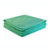 Well Worth MF-1 All-Purpose Car Microfiber Towels, 15.5" x 15.5", Green, Pack of 4
