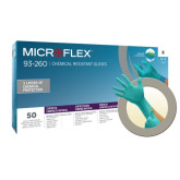 Ansell MICROFLEX 93-260 Chemical Resistant Disposable Powder Free Nitrile Gloves Large, 50-Pack