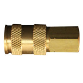 Milton S-764 V-Style High Flow Coupler, 1/4" FNPT Brass Body