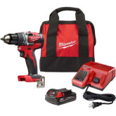 Milwaukee 2606-21CT M18 18V Lithium-Ion 1/2 Inch Cordless Drill Driver Compact Kit