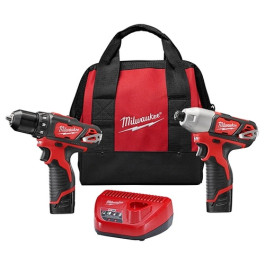 Milwaukee 2494-22 M12 12V Lithium-Ion Cordless Drill Driver/Impact Driver C