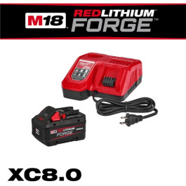 Milwaukee 48-59-1881 M18 REDLITHIUM FORGE XC8.0 Starter Kit, 8.0 Amp Hour B