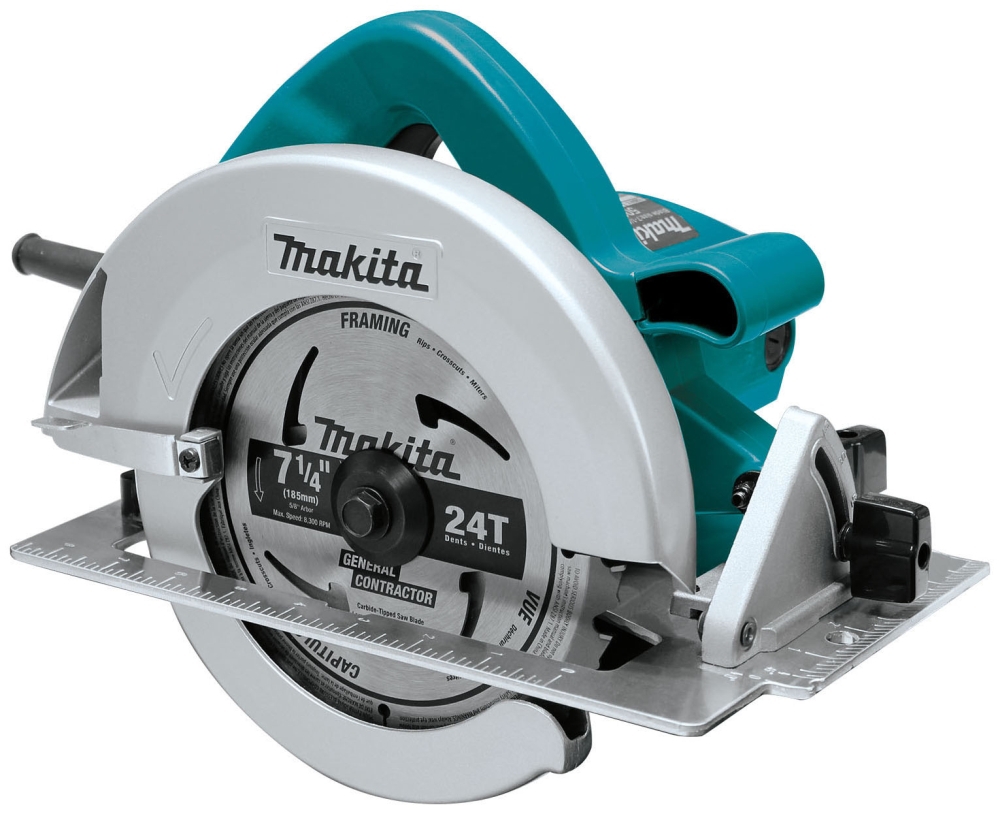 Makita 5007F Corded Circular Saw, 7-1/4 in. 15 Amp with Dust Port 2 LED Lights 24T Carbide Blade
