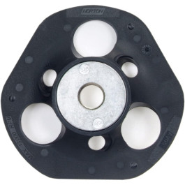 Norton 02985 AVOS Speed-Lok Back-Up Pad, 4-1/2", 5/8"-11, Hard Density, for Fiber Discs on Portable Angle Grinders