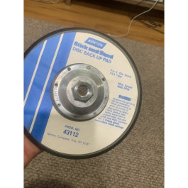 Norton 43112 Stick And Sand Back-Up Pad, 8 Inch Diameter, PSA, 5/8-11 Female Hub, Tapered Edge