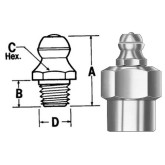 Lincoln Lubrication 5505 Pipe Thread Grease Zerk Fitting 1/8 Inch NPTF Female