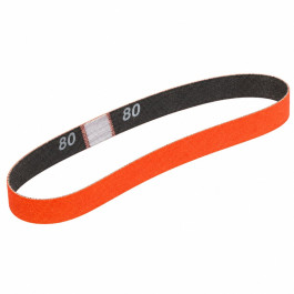 Norton Blaze 98023 R980P Sanding File Belt, 18" x 1/2", 80 Grit, Orange, 50