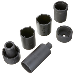 OTC 4543A 6-Piece 4WD Spindle Nut Socket Set, Chrome Vanadium Steel, 1/2" Square Drive